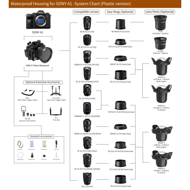 Seafrogs housing for Sony A1 with lens port