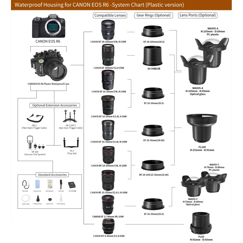 Seafrogs housing for Canon EOS R6 and Flat Port