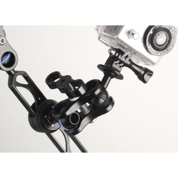 Strobe mounting ball for fastening on arms