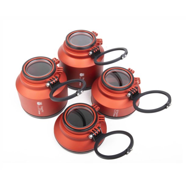 Hugyfot Makro-Port aus optischem Glas ALU L35 Rot