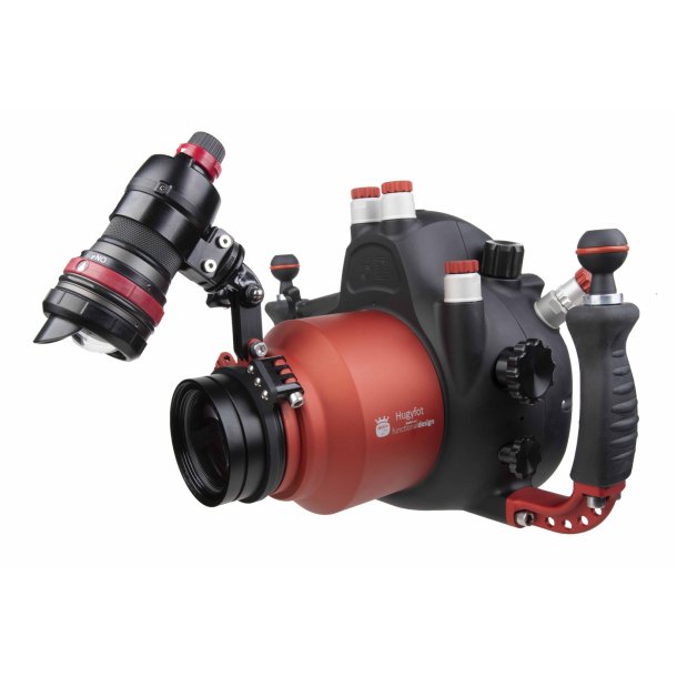 Hugyfot Makro-Port aus optischem Glas ALU L35 Rot