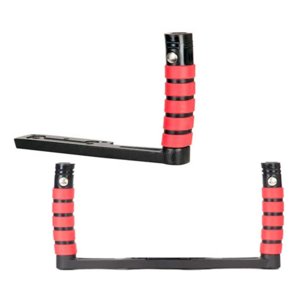 IKELITE Hardware-Set 1/4-20 Schienen mit roten Handgriffen