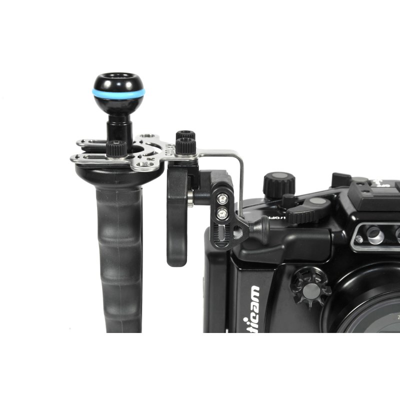 Nauticam RX100 MKV Pro-Paket mit Schiene, Griffen, Kugelköpfen und Vakuumventil