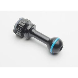 Long strobe mounting ball for cold shoe