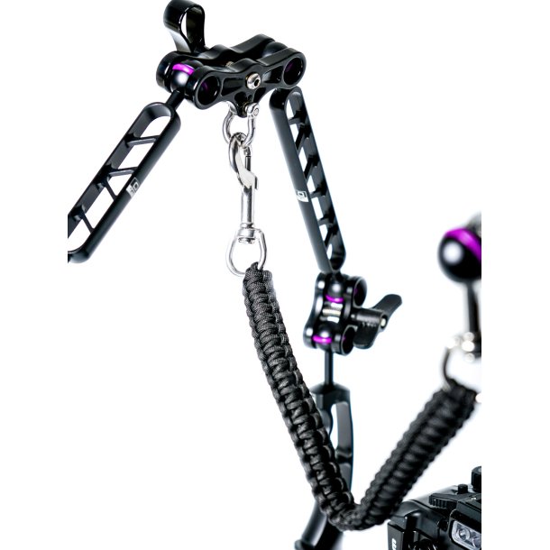 Lanyard with double snap bolt (black - 32cm)