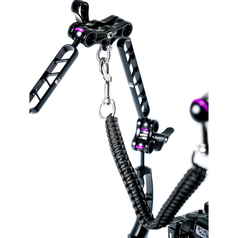 Lanyard with double snap bolt (black - 32cm)