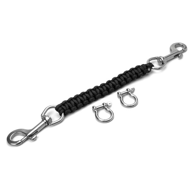 Lanyard with double snap bolt (black - 32cm)