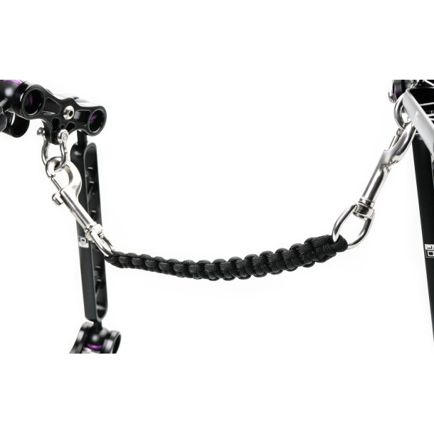 Lanyard with double snap bolt (black - 32cm)