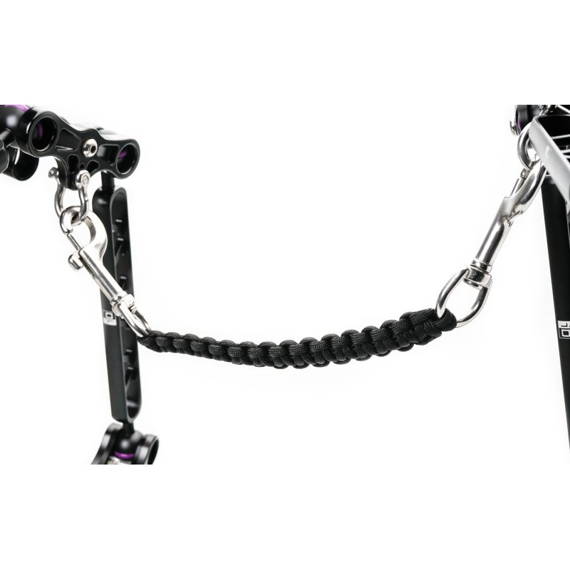 Lanyard with double snap bolt (black - 32cm)