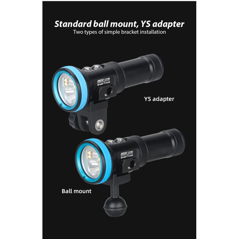Weefine Smart Focus 2600 Diving Video Light