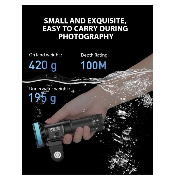 Weefine Smart Focus 2600 Diving Video Light