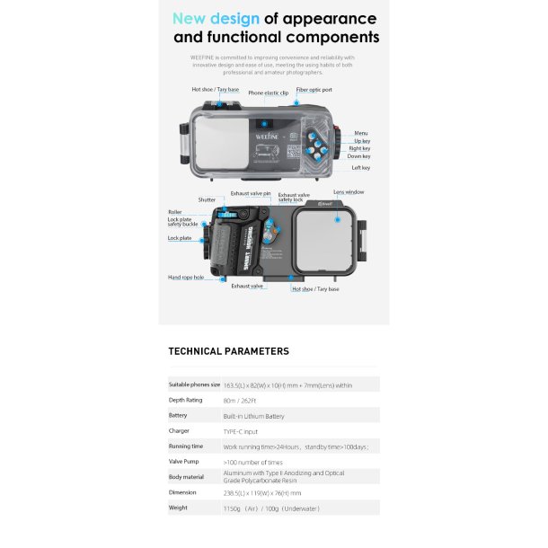 Weefine WFH07X Universal Phones Smart Housing