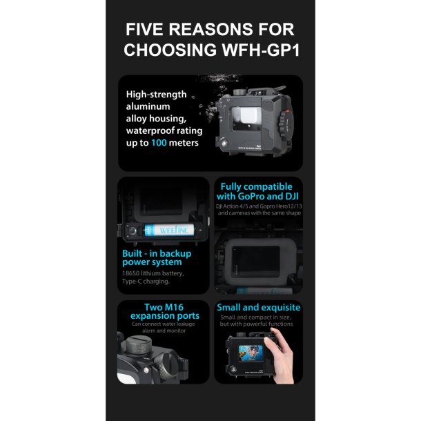 WeeFine WFH-GP1 Action Camera Dive Housing