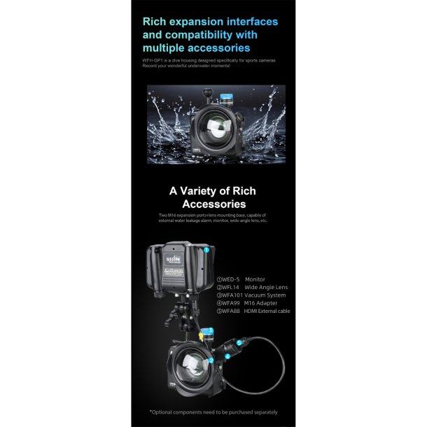WeeFine WFH-GP1 Action Camera Dive Housing