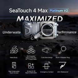 Divevolk SeaTouch 4 Max Platinum Unterwasser-Touchscreen-Geh�use f�r Smartphones