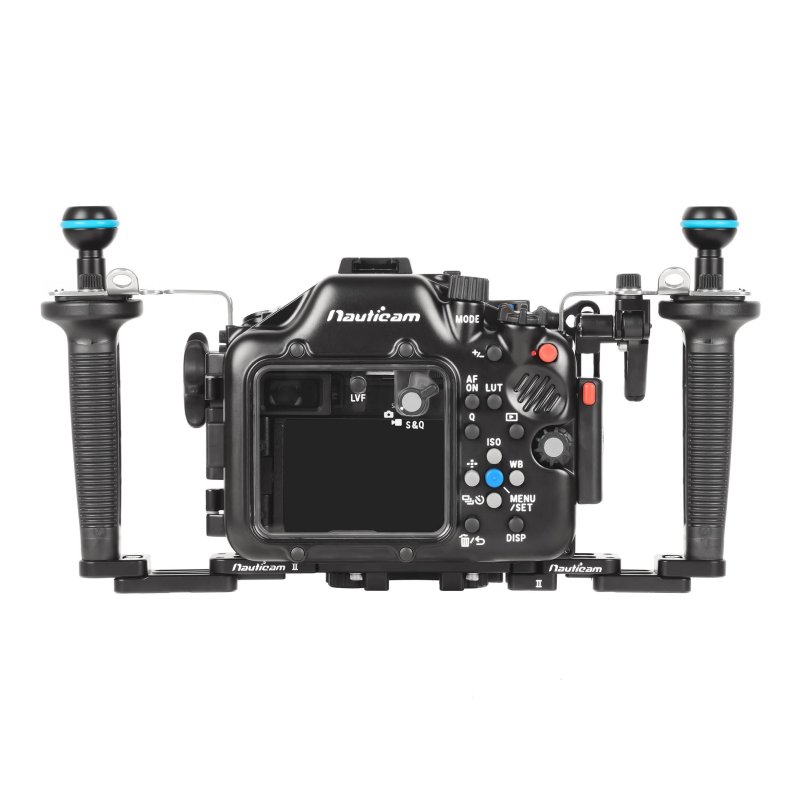 Nauticam NA-L10 Pro Package for Panasonic Lumix L10 (inc. flexitray, right handle, two balls, M16 valve, shutter extension)