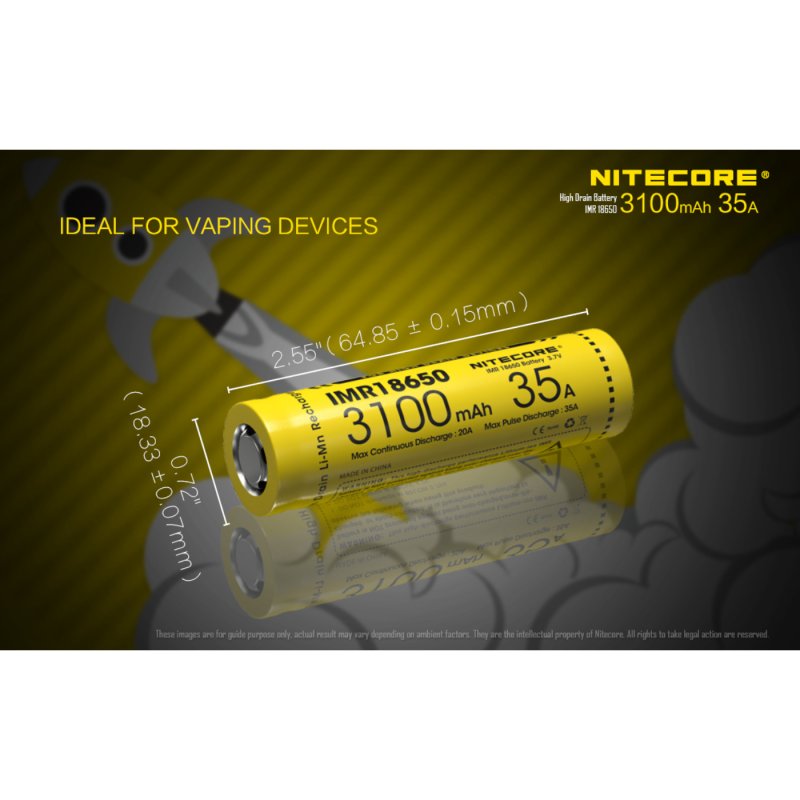 Nitecore IMR18650 3100mAh 35A Rechargeable Battery