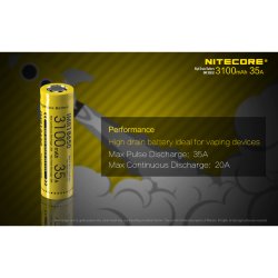 Nitecore IMR18650 3100mAh 35A Rechargeable Battery