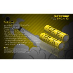Nitecore IMR18650 3100mAh 35A Rechargeable Battery