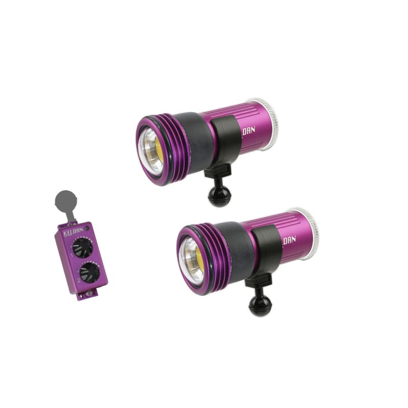 Keldan 2 x Video 4XR 11000lm CRI86, RC 2 Remote Control w. Ball adapter