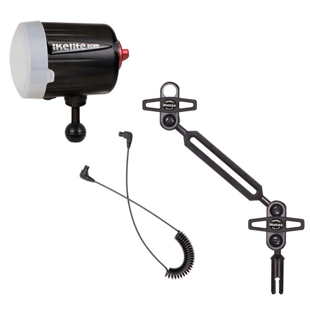 Ikelite Ecko Fiber Strobe, Arm, and Fiber Optic Cord Bundle