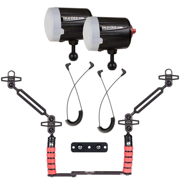 Ikelite Ecko Fiber Dual Strobe Bundle f�r OM System TG-7, TG-6, TG-5 Kameras in Ikelite- oder PT-059-Unterwassergeh�usen
