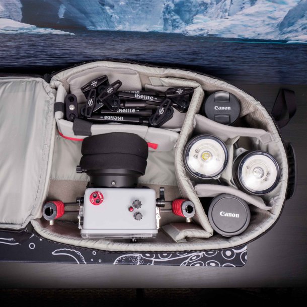 Ikelite RC165 TTL Underwater Strobe, Arm, and Fiber Optic Cord Bundle