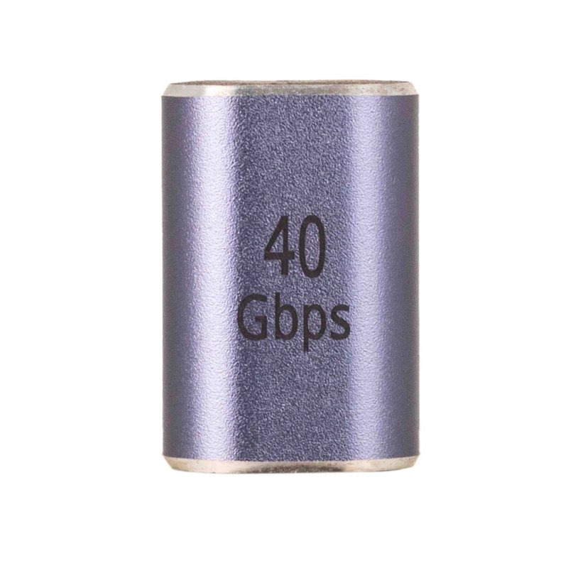USB-C Right Angle Male-to-Female Adapter 40 GBPS