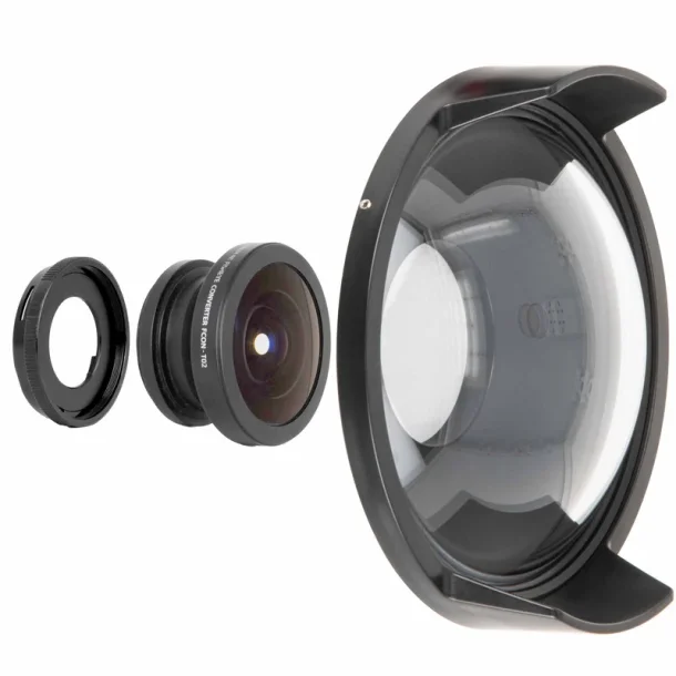 Dome Port for Olympus FCON-T02 Kit with Fisheye Lens for OM System TG-7, Olympus TG-6