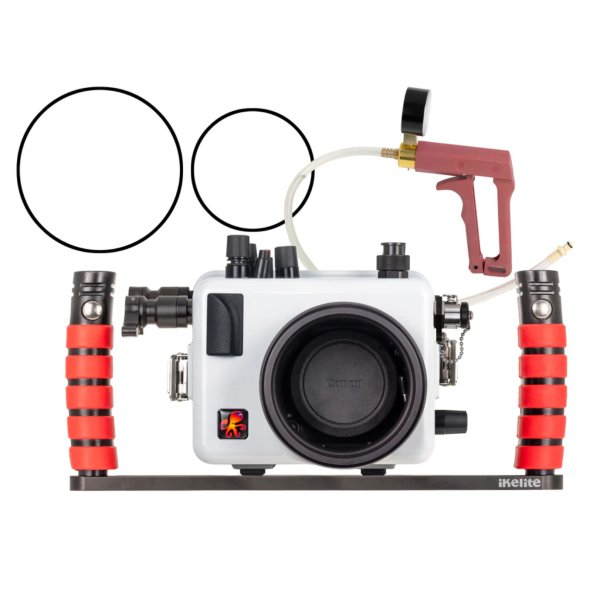 Ikelite 200DLM/D Unterwassergehuse fr Canon EOS R8  Deluxe-Version mit Griffen &amp; Vakuumsystem