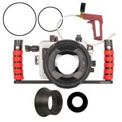 Ikelite 200DLM/D Underwater Housing for Canon EOS R100 with Dome Port, Handles &amp; Vacuum