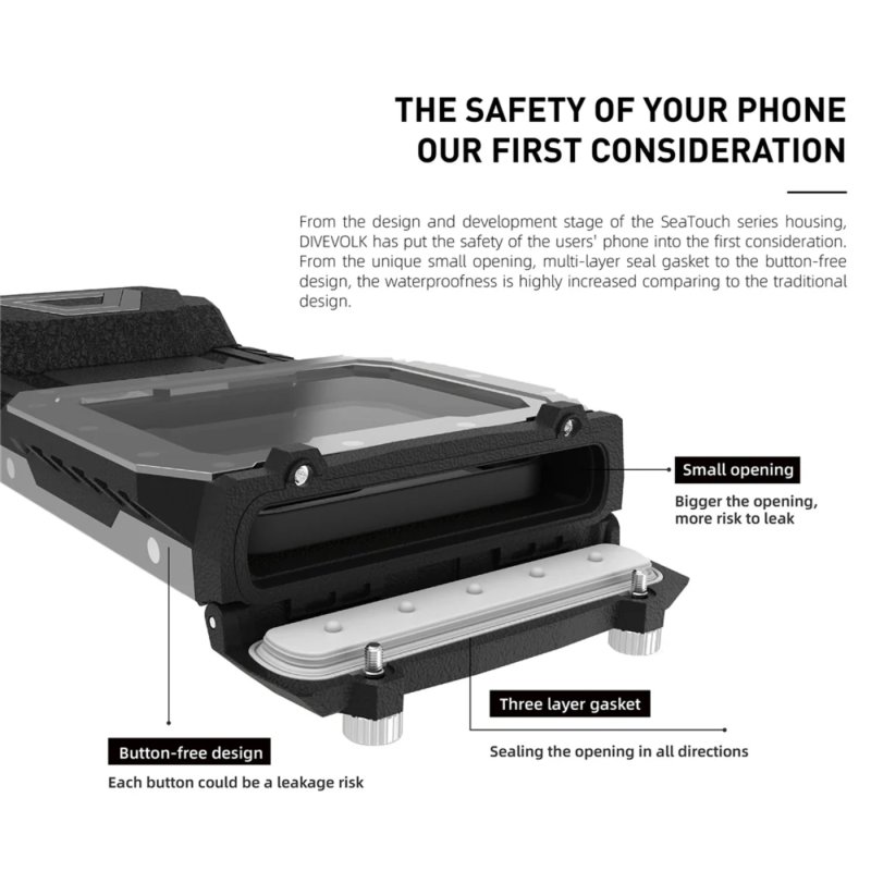 Divevolk SeaTouch 4 Max Plus Unterwasser-Smartphonegeh�use