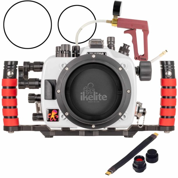 Ikelite 200DL Unterwassergeh�use f�r Sony Alpha A7 III, A7R III Deluxe-Version mit Griffen, Vakuumpumpe und USB-C-Ladeanschluss
