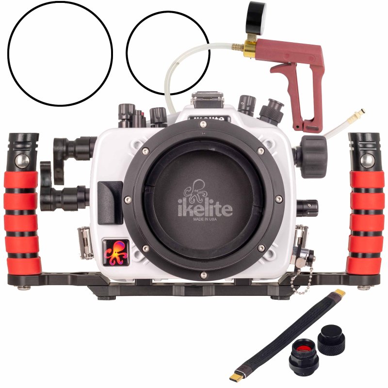 Ikelite 200DL Underwater Housing for Canon EOS R6 III Deluxe Version with Handles, Vacuum Pump, &amp; USB-C Charging Bulkhead