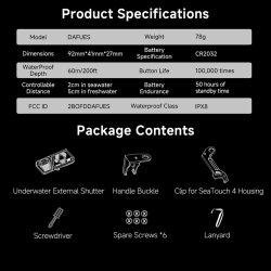 Divevolk Underwater External Shutter for Seatouch 4 Max Series Housing