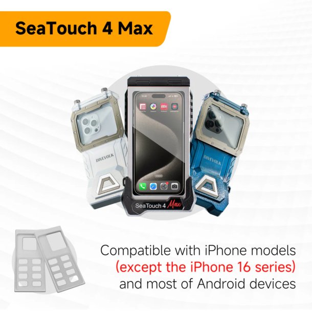 Divevolk Seatouch 4 MAX PLUS CUSTOMIZED Adapter for iPhone 17 Pro Max