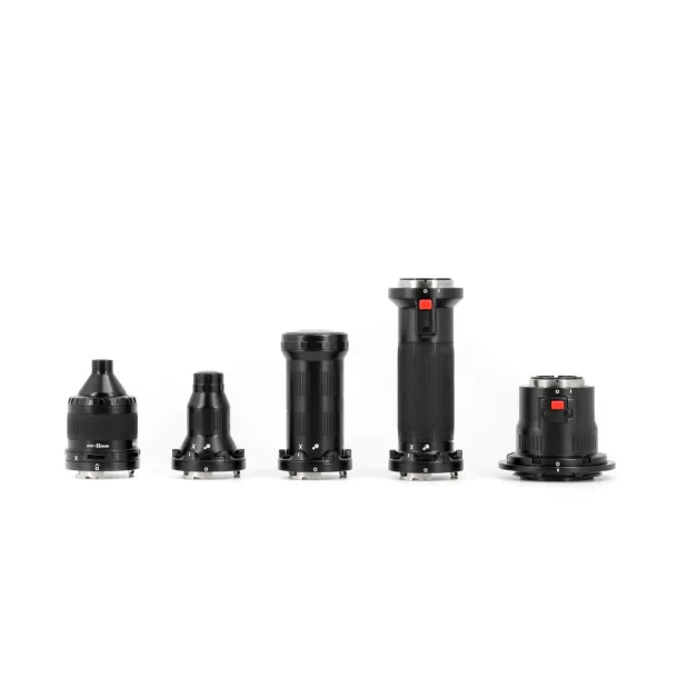 EMWL Set #2 (incl. focusing unit #2, 150mm relay lens and 3 objective lenses) 