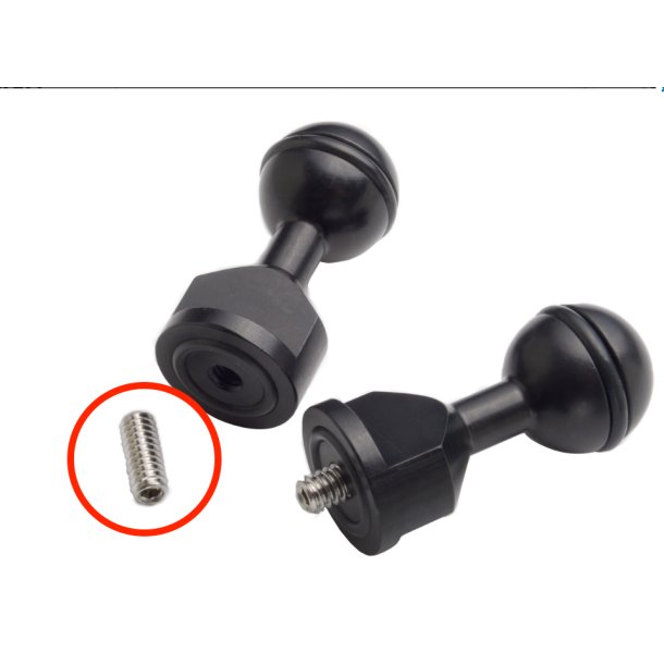 Stud for single armball with the Impiric 1/4-20" tripod hole