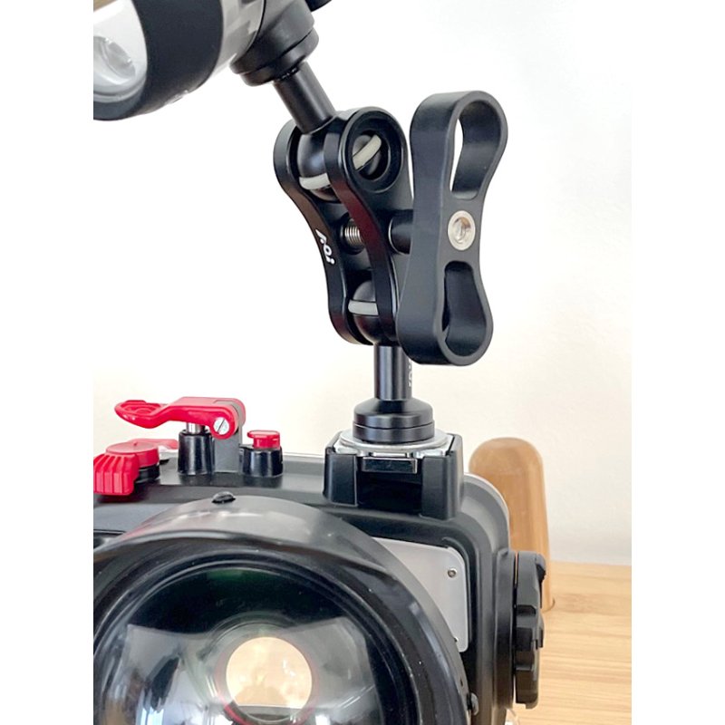 AOI Cold Shoe Mount Base to Ball Mount Black