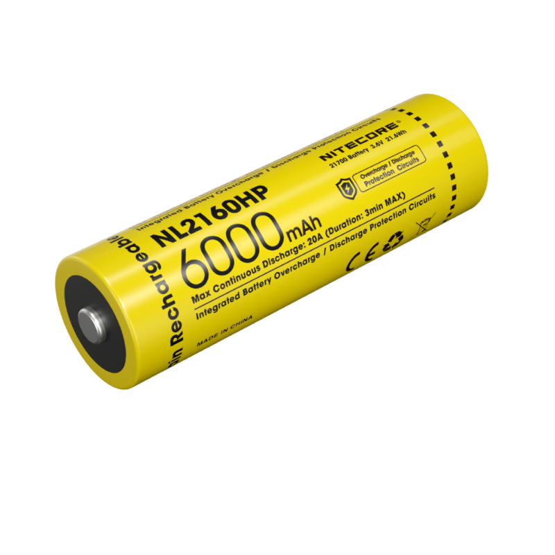 Nitecore Rechargeable 21700 Li-ion Battery (6000mAh)