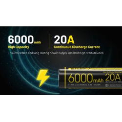 Nitecore 21700 NL2160HPi 6000mAh Li-Ion battery