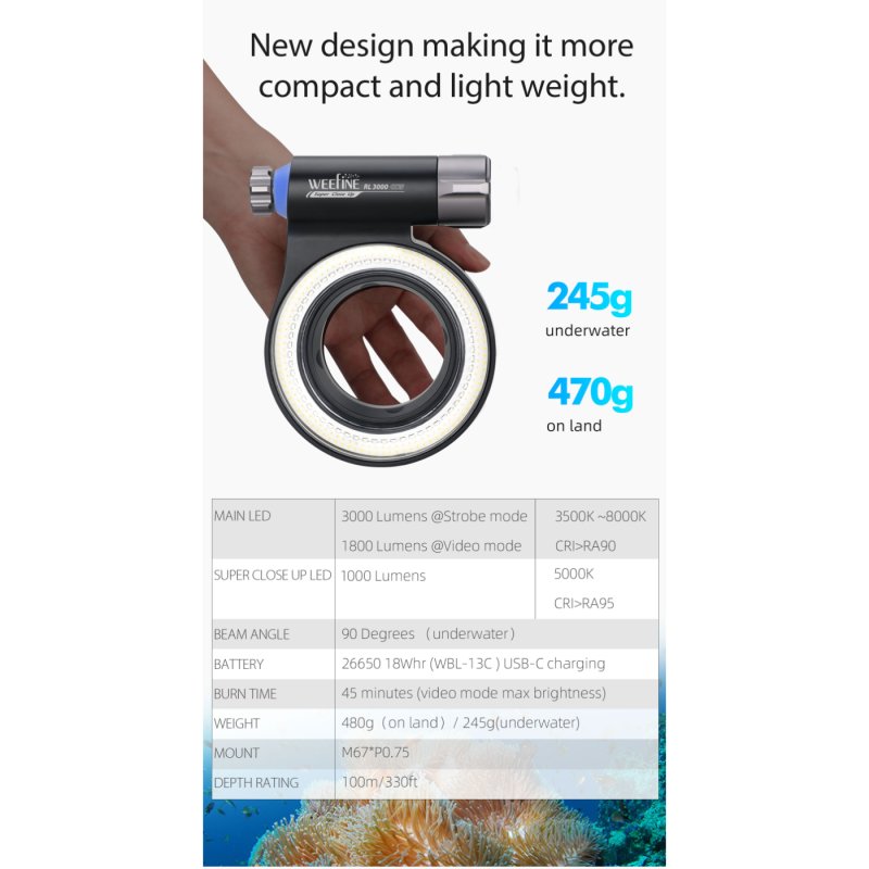 Weefine Ring Light 3000
