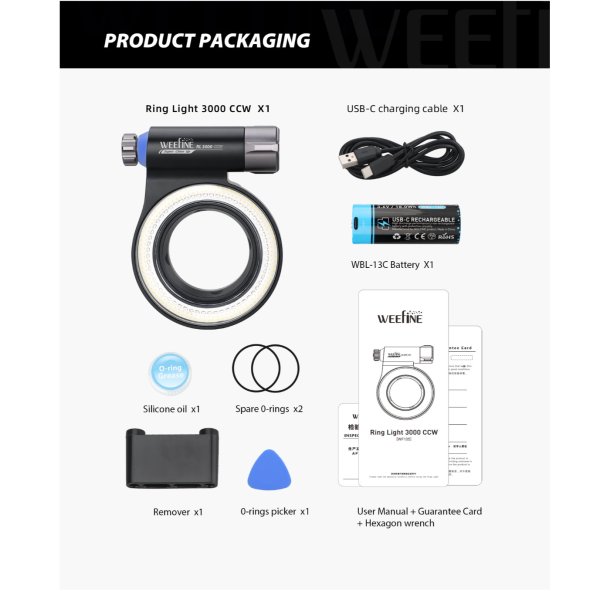 Weefine Ring Light 3000