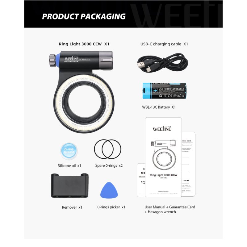 Weefine Ring Light 3000