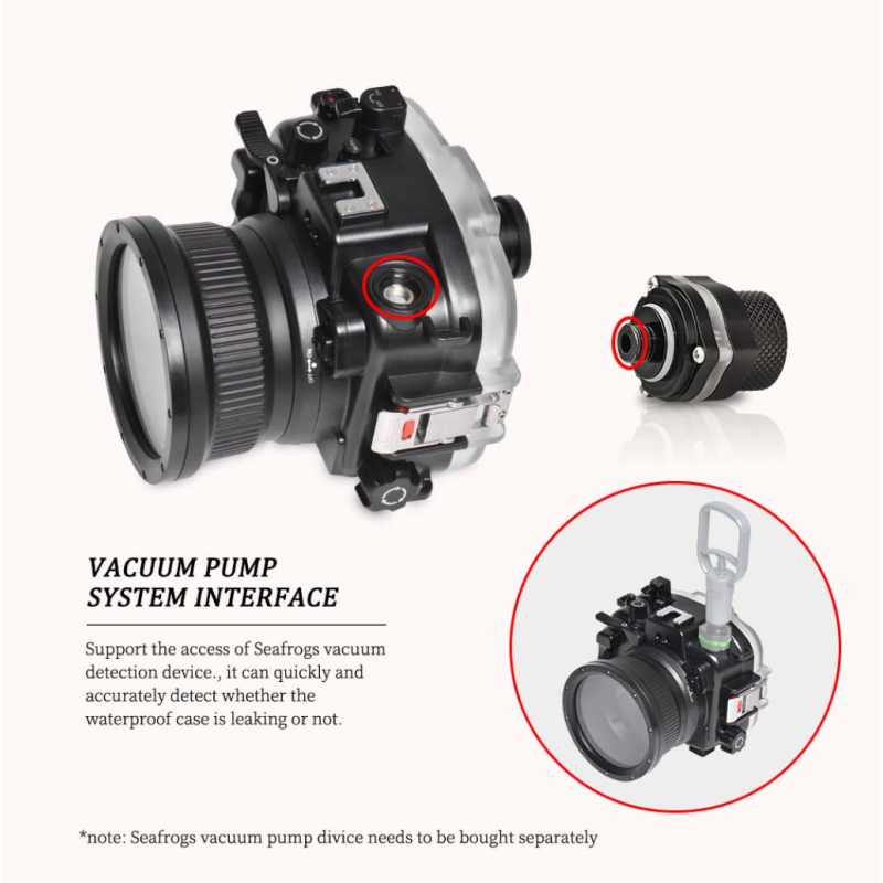 Seafrogs housing for Canon EOS M-50 and Flat Port