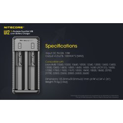 Nitecore UI2 - 2 slot USB Fast Charger