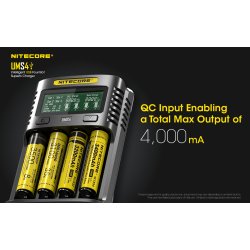 Nitecore UMS4 - 4 slot USB Fast Charger