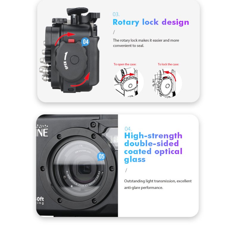 WeeFine TGS Underwater Housing for OM SYSTEM TG-5, TG-6 and TG-7