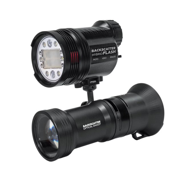 Backscatter Kombipaket: Hybridblitz und optischem Snoot