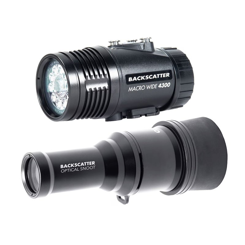 Backscatter MW-4300 &amp; OS-1 Underwater Video Light &amp; Snoot Package